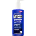 Rogaine Men's Thickening 2 in 1 Shampoo + Conditioner, Hair Thickening Shampoo & Conditioner with Rosemary Oil, Keratin & Citric Acid Leaves Hair Visibly Thicker, Not Minoxidil, 8.4 fl. oz