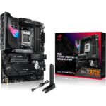 ASUS ROG Strix X870E-E Gaming WiFi AMD AM5 X870 ATX Motherboard 18+2+2 Power Stages, Dynamic OC Switcher, Core Flex, DDR5 AEMP, WiFi 7, 5X M.2, PCIe® 5.0, Q-Release Slim, USB4®, AI OCing & Networking