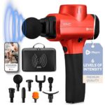 LifePro Massage Gun - Percussion Muscle Massager for Athletes with 8 Massage Heads and 5 Speed Settings - Deep Tissue Back and Muscle Massage Gun for Recovery