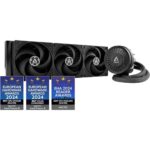 ARCTIC Liquid Freezer III 360 - CPU AIO Water Cooler, Water Cooling PC, Intel & AMD, Efficient PWM-Controlled Pump, Fan: 200–1800 RPM, LGA1851 and LGA1700 Contact Frame - Black