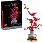 LEGO Icons Plum Blossom Building Sets for Adults - Artificial Flower for Dinner Table Centerpiece, Living Room Home Decor, Ages 18+ - Gift Ideas for Valentine's Day - DIY Craft Kits - 10369