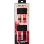 e.l.f. Glow Reviver Quad Goals Lip Oil Kit, Lip Gloss For A High-Gloss Finish & Sheer Wash Of Color, Non-Sticky, Vegan & Cruelty-Free, 4 Glosses