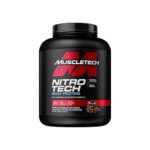 Muscletech Whey Protein Powder (Milk Chocolate, 4 Pound) - Nitro-Tech Muscle Building Formula with Whey Protein Isolate & Peptides - 30g of Protein, 3g of Creatine & 6.6g of BCAA