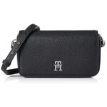 Tommy Hilfiger TH EMBLEM FLAP CROSSOVER Kadın Çanta, Siyah, Tek Beden