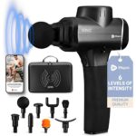 LifePro Massage Gun - Percussion Muscle Massager for Athletes with 8 Massage Heads and 5 Speed Settings - Deep Tissue Back and Muscle Massage Gun for Recovery