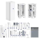 32-in-1 Multi-Functional Cleaning Kit for Electronics inlcuding Headphones,Mobile Phones,Computer,Monitor,Lens and etc, Compact and Portable Design, White