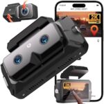 Eyes Dash Cam Front and Rear, 3 Channel Car Dash Cam Front, ADAS BSD AI Driving Assistance, Wide-Angle and Telephoto, 3CH 2K, 5G WiFi, GPS, Car Dash Camera Dashcams for Cars with 64GB Card