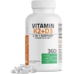 Bronson Vitamin K2 (MK7) with D3 Supplement Non-GMO Formula 5000 IU Vitamin D3 & 90 mcg K2 MK-7 Easy to Swallow D & K Complex, 360 Capsules