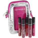 SEPHORA Favorites Limited Edition Moving Lights 5 Cream Lip Stain Set Plus Limited Edition Pouch
