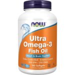 NOW Foods Supplements, Ultra Omega-3 Molecularly Distilled and Enteric Coated, 180 Softgels