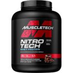 Muscletech Whey Protein Powder (Milk Chocolate, 4 Pound) - Nitro-Tech Muscle Building Formula with Whey Protein Isolate & Peptides - 30g of Protein, 3g of Creatine & 6.6g of BCAA