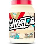 Ghost Whey Protein Powder, Coffee Ice Cream - 2LB Tub, 25G of Protein - Flavored Isolate, Concentrate & Hydrolyzed Whey Protein Blend - Post Workout Shakes - Soy & Gluten Free