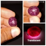 STAR RUBY RED NATURAL 24.40 Ct OVAL  CABOCHON LOOSE GEMSTONE