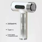 Cordless Hair Dryer 300W 100000RPM USB Rechargeable 9 Wind Speeds 3 Adjust