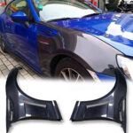 Vented Carbon Fiber Front Bumper Fender Pair For Toyota GT86 13-20 BRZ A