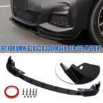 FOR 2019-2022 BMW G20 330i/M340i GLOSS BLACK M STYLE FRONT BUMPER LIP SPLITTER
