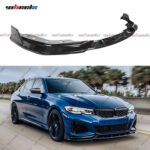 For BMW G20 330i M340i M Sport 2019-20 GT Style Gloss Black Front Bumper Lip Kit