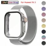 حزام مغناطيسي من الفولاذ المقاوم للصدأ متوافق مع طقم هواوي فيت 3 ، بحزام قابل للتحويل إلى كماليات فاخرة ، مكون من قطعتين