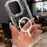 1 قطعة من غطاء الهاتف المغناطيسي من الأكريليك متوافق مع أيفون