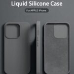 1 قطعة كفر سيليكون سائل فاخر مضاد للصدمات متوافق مع هواتف ايفون 16 14 13 12 11 15 برو ماكس، بتغطية متوافقة مع ايفون 12 13 ميني 14 15 16 بلس، حماية من الاصطدام مزودة بغطاء قماش مخمل