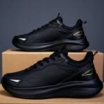 أحذية الجري الخفيفة للرجال مع رباط إغلاق، أحذية رياضية مضادة للانزلاق للأنشطة الخارجية بنعل مريح داعم لياقة ركض، تنس