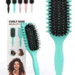 فرشاة شعر لتعريف التجعيد، فرشاة شعر مبللة للنساء والرجال، فرشاة فك تشابك للشعر المبلل والجاف، فرشاة تصفيف للشعر المجعد، تشكيل وتعريف تجعيد الشعر الطويل/الموجي