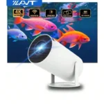 ZZPQVT جهاز عرض صغير ذكي جديد Zzpqvt ، يدعم جهاز عرض محمول 1080P ، جهاز عرض ذكي WiFi 2.4/5G ، شاشة 50"-100" ، جهاز عرض فيديو منزلي ، انعكاس 180 درجة ، يجعل العرض الخارجي أسهل ، متوافق مع عصا التلفزيون/Windows/iOS/Android/HD/USB (التسليم العشوائي)