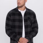 Unisex Relax Fit Rahat Kesim Oduncu Apaş Yaka Tek Cep Kareli Kışlık Gömlek