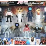 مجموعة لعب صندوق المرحاض من سكيبيدي، مجموعة من 12 قطعة، متعددة الالوان