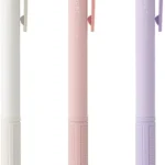 Tombow FCF-311X Permanent Ballpoint Pen, Monograph Light, 0.38mm, Black Ink, Smoky Color Base, Assorted 3 Pack