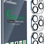 Ferilinso Designed for iPhone 13 Pro Max Camera Lens Protector, Designed for iPhone 13 Pro Camera Lens Protector, 3 Pack 9H Tempered Glass, Night Shooting Mode, high definition, Case Friendly