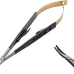 ARTMAN INSTRUMENTS Castroviejo Micro Precise Needle Suture Holder – 5.5" Curved Tip, Tungsten Carbide Inserts, Durable Smooth Lock Spring Action, Autoclavable, Rust-Resistant (Curved Tip)