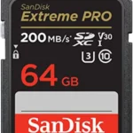 SanDisk 64GB Extreme PRO SDXC card + RescuePRO Deluxe, up to 200MB/s, UHS I, Class 10, U3, V30 SDSDXXU 064G GN4IN, Black
