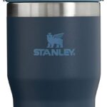 Stanley IceFlow Flip Straw Tumbler with Handle 20 oz | Twist On Lid and Flip Up Straw | Leak Resistant Water Bottle | Insulated Stainless Steel |BPA-Free | Navy