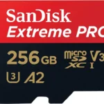SanDisk 256GB Extreme PRO® microSD™ UHS-I Card with Adapter C10, U3, V30, A2, 200MB/s Read 140MB/s Write SDSQXCD-256G-GN6MA