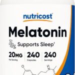 Nutricost Melatonin 20mg, 240 Capsules, Non-GMO & Gluten Free