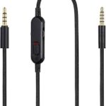 G Pro X Cord, Detachable Gaming Headset Cable Replacement for Logitech G Pro / G433 / G233, 3.5mm(1/8") Nylon Braided Wire with Inline Mute Switch and Volume Controller, 6ft Long