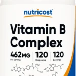 Nutricost High Potency Vitamin B Complex 462mg, 120 Capsules - with Vitamin C - Energy Complex