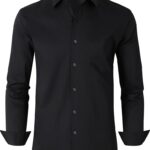 Mens Dress Shirts for Men Long Sleeve Wrinkle Free Button Down Shirt Formal Business Casual Shirts