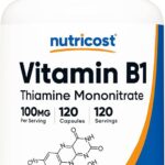 Nutricost Vitamin B1 (Thiamine) 100mg, 120 Capsules - Gluten Free and Non-GMO