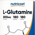 Nutricost L-Glutamine 800mg, 180 Capsules - Gluten Free, Non-GMO