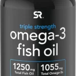 Sports Research Triple Strength Omega 3 Fish Oil - Burpless Fish Oil Supplement w/EPA & DHA Fatty Acids from Wild Caught Fish - Heart, Brain & Immune Support for Men & Women - 1250 mg, 150 ct