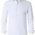 Mens Dress Shirts for Men Long Sleeve Wrinkle Free Button Down Shirt Formal Business Casual Shirts