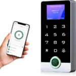 Wireless WiFi TUYA Access Control System with LED Screen/Voice, Fingerprint Password Stand-Alone Door Access Control Keypad, WG26/34 EM Card Reader Access Controller, Full Metal Weatherproof