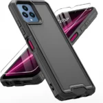 for REVVL 6 5G / REVVL 6X 5G Phone Case, with Screen Protector, Heavy Duty Dual Layer Phone Case, Military Grade Drop Proof Rugged Protective Shell (Black)