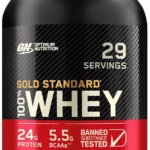 Optimum Nutrition Gold Standard 100% Whey Protein Powder, Strawberries & Cream, 2 Pound(Packaging May Vary)