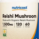 Nutricost Reishi Mushroom Capsules 1500mg, 60 Servings - CCOF Certified Made with Organic Reishi Mushroom, Vegetarian, Gluten Free, 750mg Per Capsule, 120 Capsules