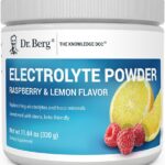 Dr. Berg Zero Sugar Hydration Keto Electrolyte Powder - Enhanced w/ 1000 mg of Potassium & Real Pink Himalayan Salt (NOT Table Salt) - Raspberry & Lemon Flavor Hydration Drink Supplement - 50 Servings