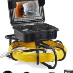 VEVOR Sewer Camera with 512Hz Locator,300 ft/91.5 m, 9" Pipeline Inspection Camera w/DVR Function, IP68 Camera w/12 Adjustable LEDs, A 16 GB SD Card for Sewer Line, Home, Duct Drain Pipe Plumbing
