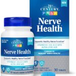 21st Century Nerve Health Tablets (30 Count), Alpha Lipoic Acid 300mg, B1, B6, & B12 Vitamins for Nerve Function Support, Antioxidant ALA Supplement, Gluten Free. Non-GMO, & Vegan